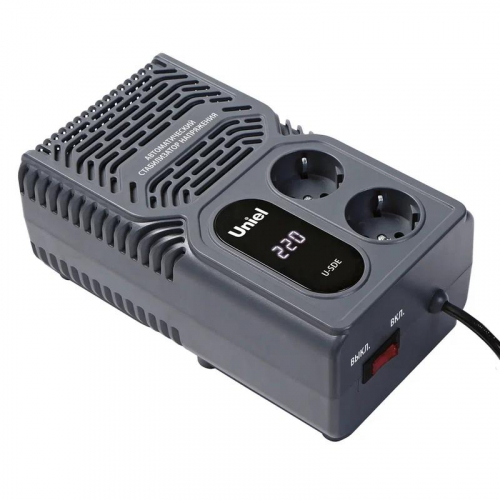 Стабилизатор напряжения U-SDE 1000W 1ф 1кВА настольн. Uniel UL-00012767 фото 2