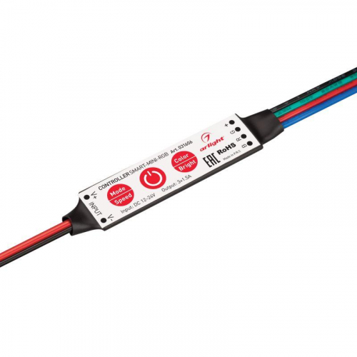 Контроллер SMART-MINI-RGB (12-24В 3х1.5А) (IP20 пластик) Arlight 031606
