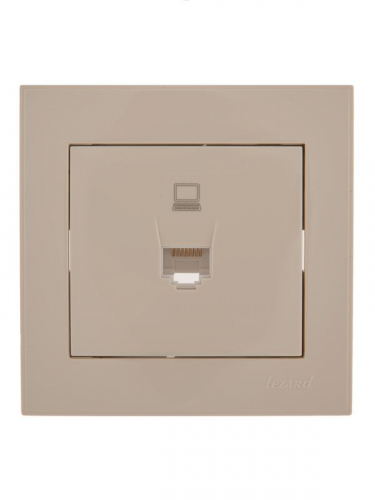 Розетка компьютерная СП Rain RJ45 крем. LEZARD 703-0303-139