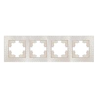 Рамка 4-м Афина фактурная универс. жемчуж. Universal A10046-Obr