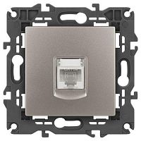 Розетка компьютерная Elegance 14-3107-16 RJ45 титан Эра Б0065764