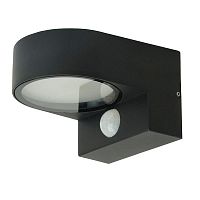 Светильник DH1202 GX53 230В садово-парковый с датчиком освещенности/движения на стену черн. FERON 51327