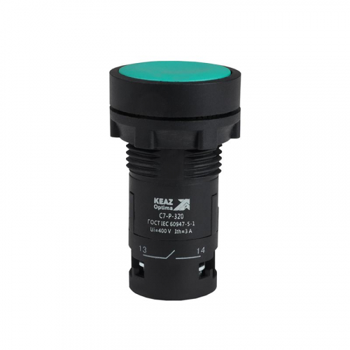 Кнопка OptiSignal Compact D22 С7-P-320 зел. 2НО XB7NA33 КЭАЗ 362050