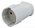 Розетка кабельная без заземл. прямая 10А бел. Rx1-W ЭРА Б0039680