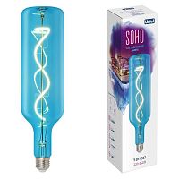 Лампа светодиодная LED-SF21-5W/SOHO/E27/CW BLUE GLS77BL SOHO cин. колба спиральный филамент картон Uniel UL-00007628