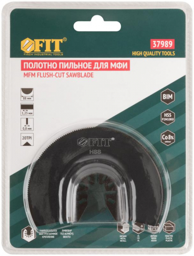 Полотно пильное фрезерованное дисковое ступенчатое Bi-metall Co 8% 88х0.8мм FIT 37989 фото 3