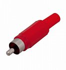 Разъем штекер RCA красн. пайка Rexant 14-0403