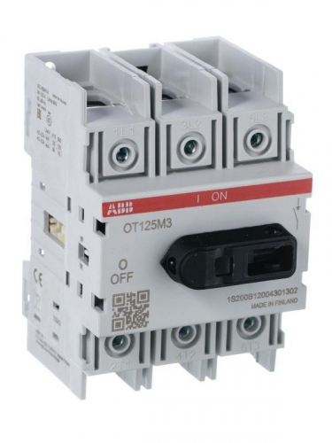 Рубильник 3п OT125 M3 125А ABB 1SCA022429R9140 фото 3
