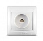 Розетка компьютерная СП Севиль 16А IP29 бел. UNIVersal С0051