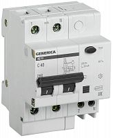 Выключатель автоматический дифференциального тока 2п 40А 30мА АД12 GENERICA IEK MAD15-2-040-C-030