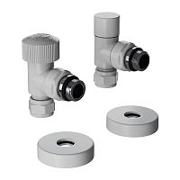 Набор термостатический угловой Design Pro 15мм М30х1.5 бел. Royal Thermo НС-1646648