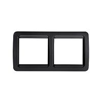Рамка 2-м горизонтальная CLASSICO 2302HB черн. IN HOME 4690612061139
