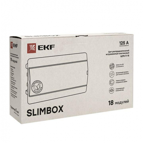 Щит ЩРВ-П-18 "SlimBox" IP41 бел. дверца PROxima EKF sb-v-18w фото 3