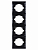 Рамка 4-х постовая вертикальная графит "Лама" TDM