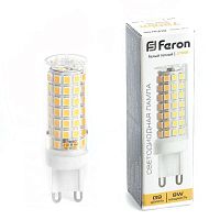 Лампа светодиодная LB-434 9Вт JCD 2700К G9 230В FERON 38146