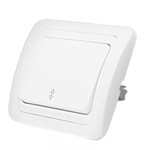 Переключатель проходной 1-кл. СП Валери 10А IP20 бел. UNIVersal В0025 фото 2