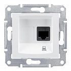 Розетка компьютерная 1-м СП Sedna RJ45 кат.6 STP экранир. механизм бел. SchE SDN4900121