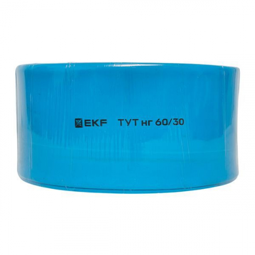 Трубка термоусадочная ТУТ нг 60/30 син. PROxima (уп.25м) EKF tut-60-g фото 3