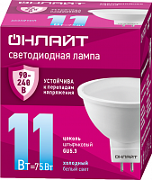 Лампа светодиодная 90 434 OLL-MR16-11-230-6.5K-GU5.3 11Вт 6500К GU5.3 90-240В PRO ОНЛАЙТ 90434