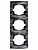 Рамка 3-х постовая вертикальная старинное серебро "Лама" TDM