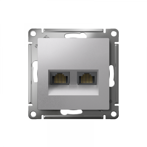 Розетка компьютерная 2-м AtlasDesign RJ45 кат.5E механизм алюм. SE ATN000385 фото 2