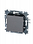 Выключатель кнопочный 1-кл. СП Levit IP20 сталь/дым. черн. ABB 2CHH599145A6069