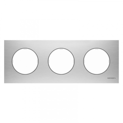 Рамка 3-м Sky Moon нерж. сталь ABB 2CLA867300A4001