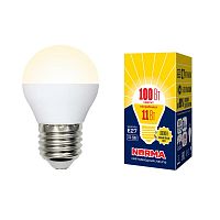 Лампа светодиодная LED-G45-11W/WW/E27/FR/NR Norma 11Вт матовая E27 (упак. картон) Volpe UL-00003835