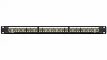 Патч-панель 19дюйм 1UCAT6 24 модуля RJ45 неэкранированная DKC RN6PPU24