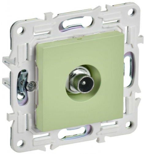 Розетка телевизионная проходная TV SKANDY SK-A17G мятный IEK SK-A10-P-K06