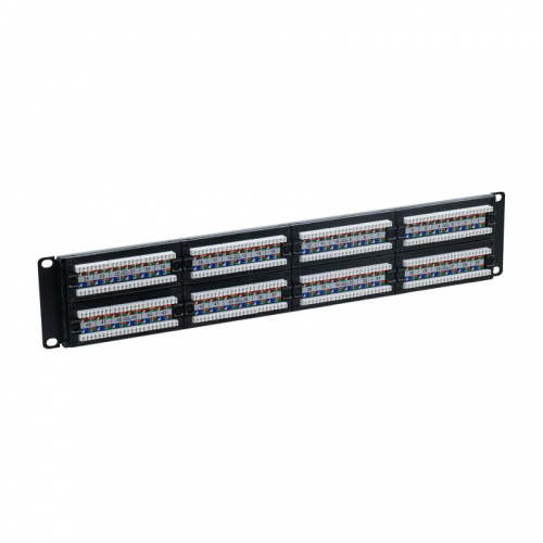 Патч-панель 19дюйм 2UCAT6 48 портов RJ45 неэкранированная DKC RN6PPU242 фото 2