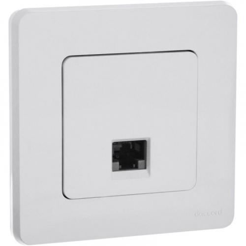 Розетка компьютерная Inspiria RJ45 кат.6 UTP механизм бел. IEK 673830 фото 3