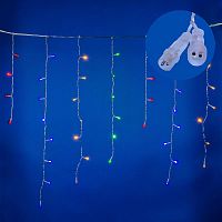 Гирлянда светодиодная "Бахрома"25м 440LED разноцвет. эффект мерцания соединяемая провод прозр. Uniel UL-00010886