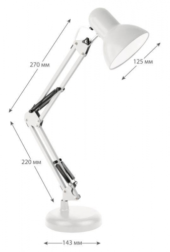Светильник настольный UF-313 С01 230В 60Вт бел. Ultraflash 14412 фото 3