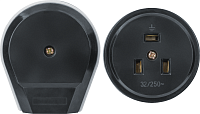 Розетка 14 348 NCA-C03-32A-250-BL IP20 черн. Navigator 14348
