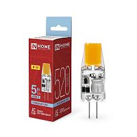 Лампа светодиодная LED-JC-COB 5Вт 12В G4 6500К 520лм IN HOME 4690612060279