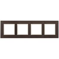 Рамка 4-м 14-5104-31 стекло Elegance мокко+сл. кость ЭРА Б0034539