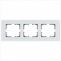 Рамка 3-м G-Glass стекло бел. White Glass Jasmart G1003GW
