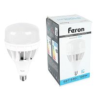 Лампа светодиодная LB-65 100Вт T160 6400К E27-E40 230В FERON 25827