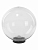 Светильник НТУ 03-100-401 шар d=400 мм IP54 (прозрачный ПММА, основание плоское ПК 145, Е27) TDM