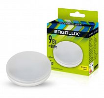 Лампа светодиодная LED-GX53-9W-GX53-3K 9Вт таблетка матовая 3000К тепл. бел. GX53 220-240В Ergolux 13514