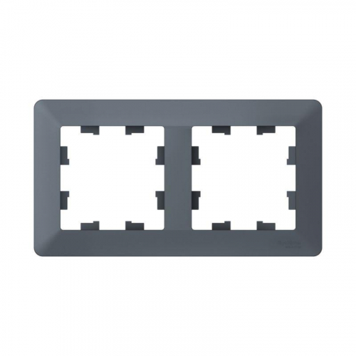 Рамка 2-м AtlasDesign Air грифель/дым. черн. SE ATN220702 фото 2