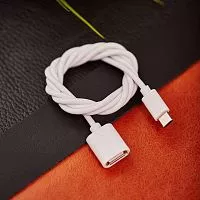 Кабель OTG Type C на USB/2.4A/PVC/white/1m/Rexant 18-1180