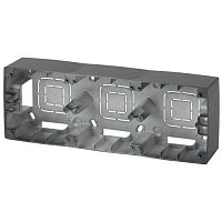 Коробка наклад. монтажа 3 поста Эра12 антрацит 12-6103-05 ЭРА Б0043184
