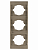 Рамка 3-х постовая вертикальная бронза "Лама" TDM