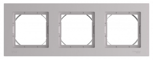 Рамка 3-м AtlasDesign Aqua IP44 алюм. SE ATN440303 фото 2