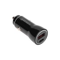 Автозарядка в прикуриватель АЗУ USB-A (QC 3.0)+USB-C (PD) 38Вт черн. Rexant 18-1200