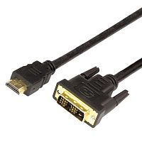 Шнур HDMI-DVI-D gold 7м с фильтрами Rexant 17-6307