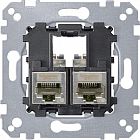 Механизм розетки комп. СП Merten 2 поста 5FTR RJ45 SchE MTN4575-0012