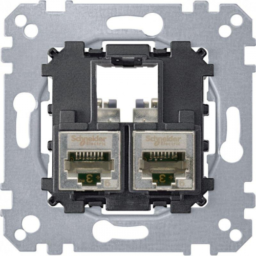 Механизм розетки комп. СП Merten 2 поста 5FTR RJ45 SchE MTN4575-0012